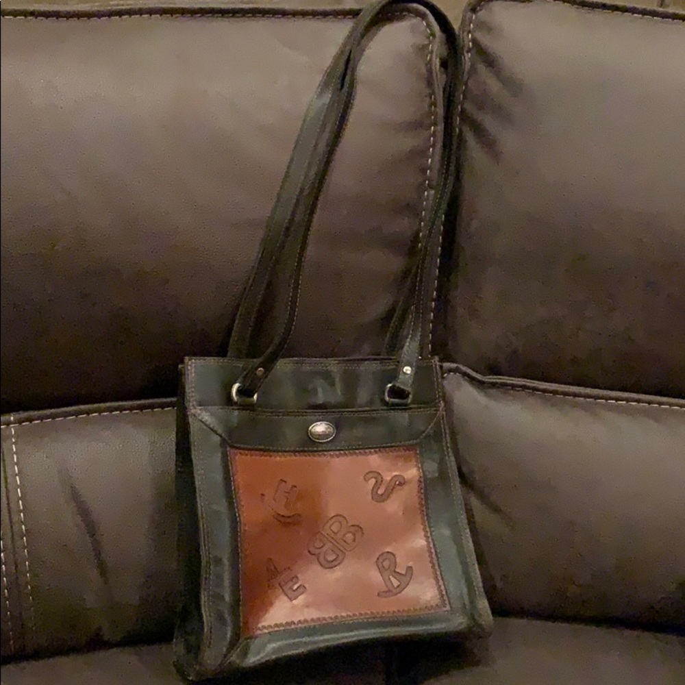 Leather cowboy-style purse